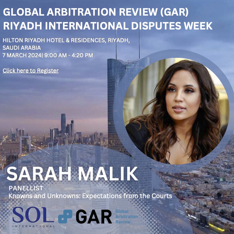 Global Arbitration Review (GAR) Riyadh International Disputes Week
